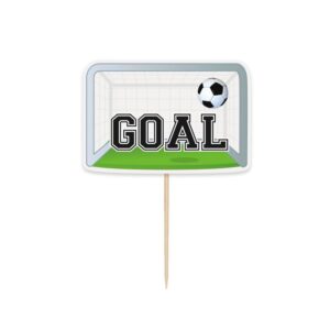 kakepynt fotball - 6 stk