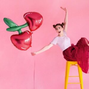 Folieballong - Kirsebær