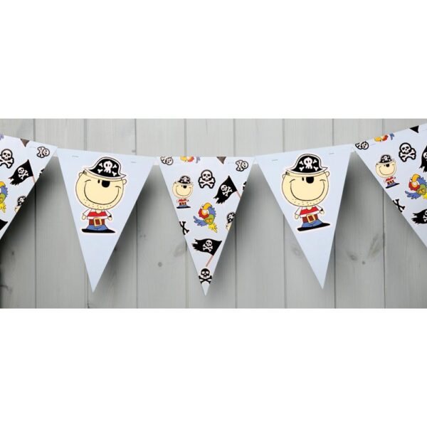 Flaggbanner pirat - 3 meter