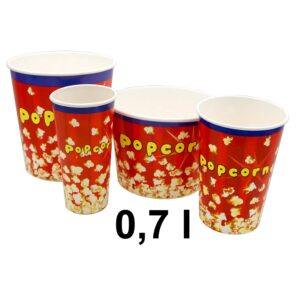 Popcornbeger 0,7 liter - 10 stk