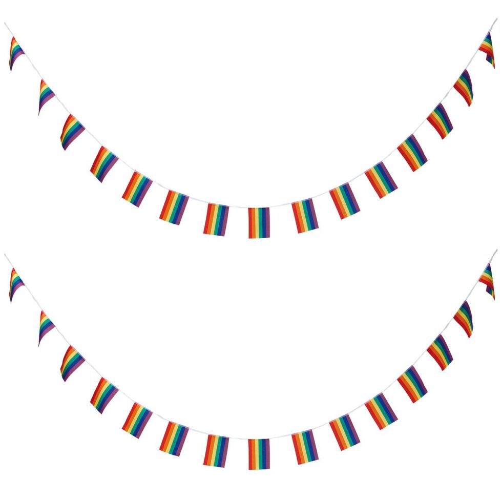 Flaggbanner, regnbue - 6 meter