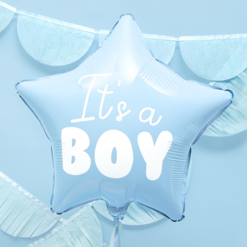 Folieballong, stjerne - it's a boy