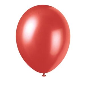 Ballonger, metallic rød - 10 stk
