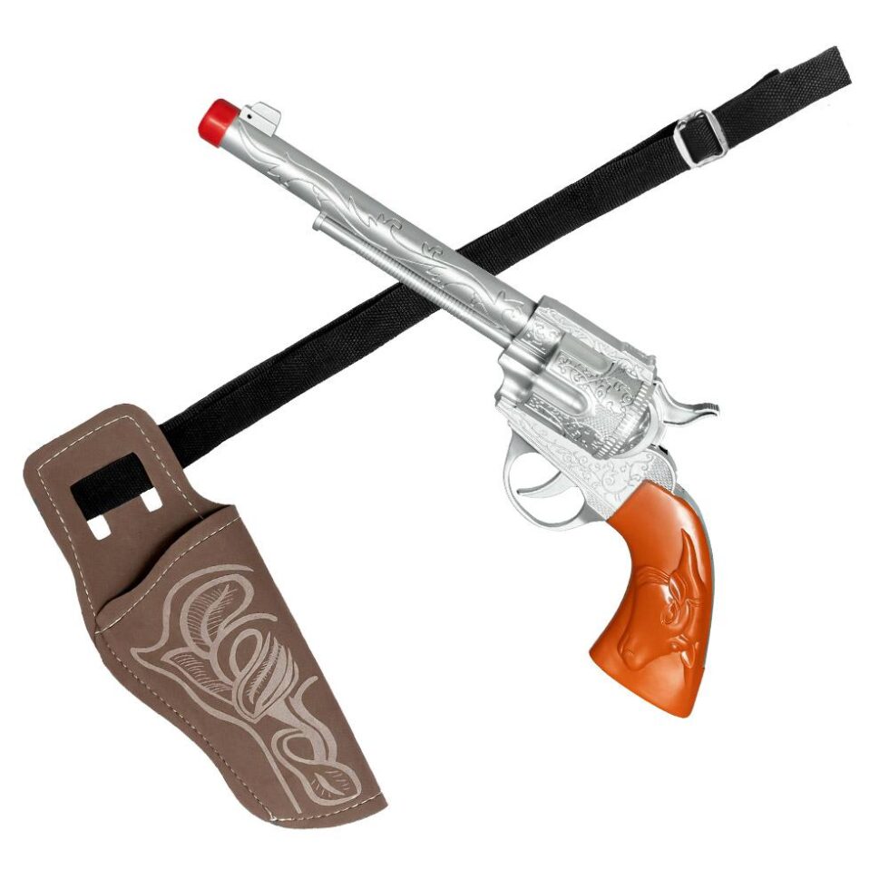 Cowboy revolversett med belte