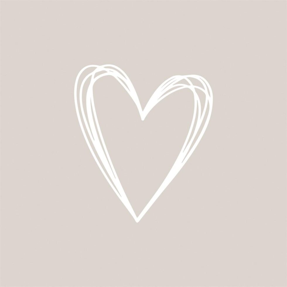 Servietter lunsj hjerte, beige - 20 stk