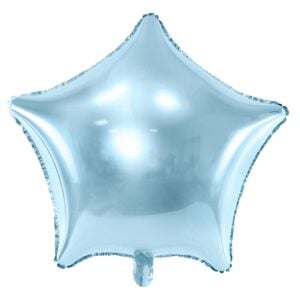 Folieballong 48 cm, stjerne - lys blå