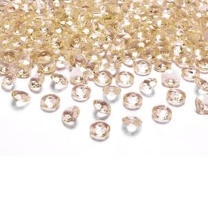 Konfetti diamanter, fersken 12mm - 100 stk
