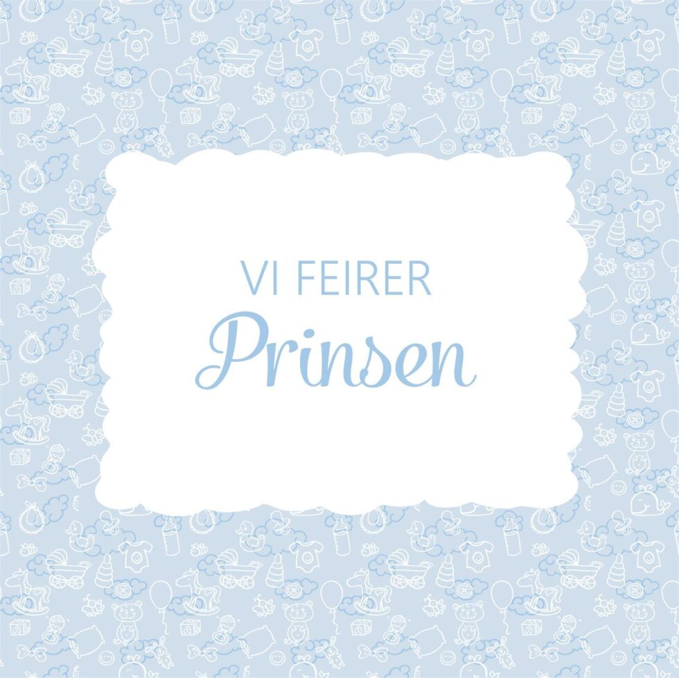 Servietter, Vi feirer prinsen – 20 stk