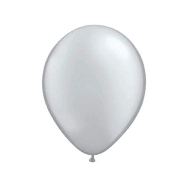 Ballonger qualatex sølv, 40 cm - 10 stk