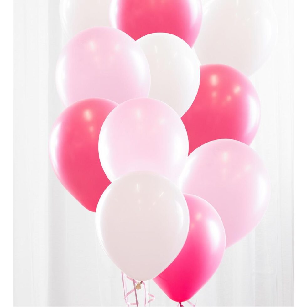 Ballongbukett rosa, gjør det selv – 10 stk