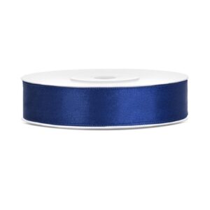 Silkebånd 12mm, marineblå – 25 m