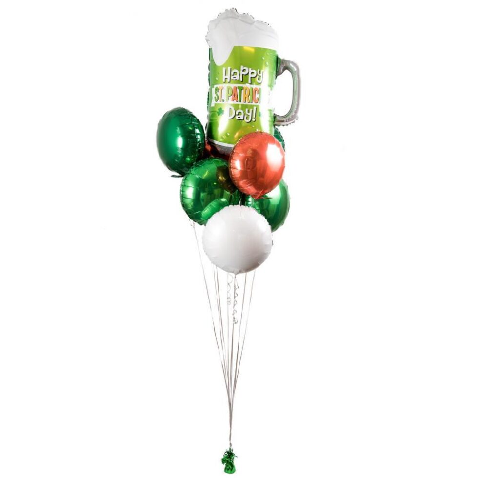 St. Patrick's day ballongbukett, gjør det selv – 9 stk