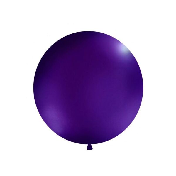 Gigantisk ballong, metallic 100 cm - Mørk lilla