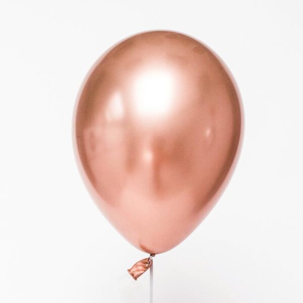 Ballonger chrome rosegull, 60 cm - 1 stk nei