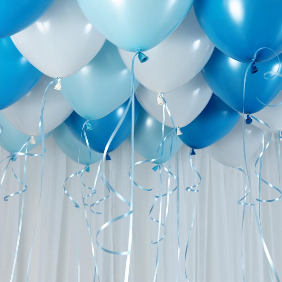 Ballonghimmel gjør det selv, blå - 30 ballonger