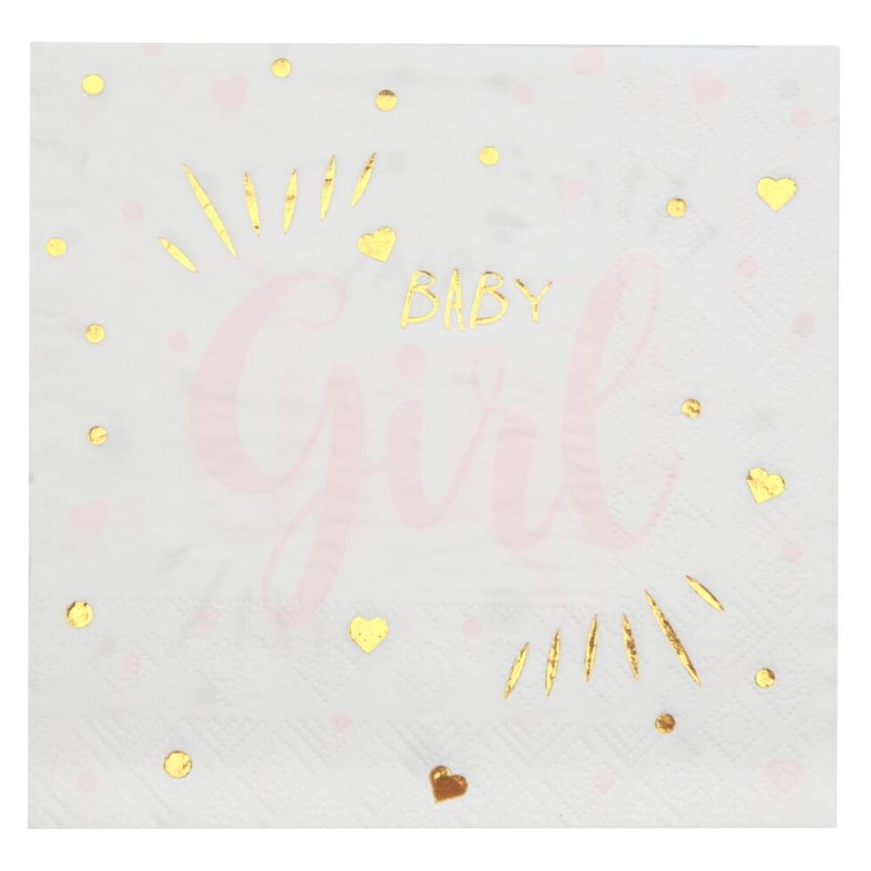 Servietter, Baby girl – 20 stk