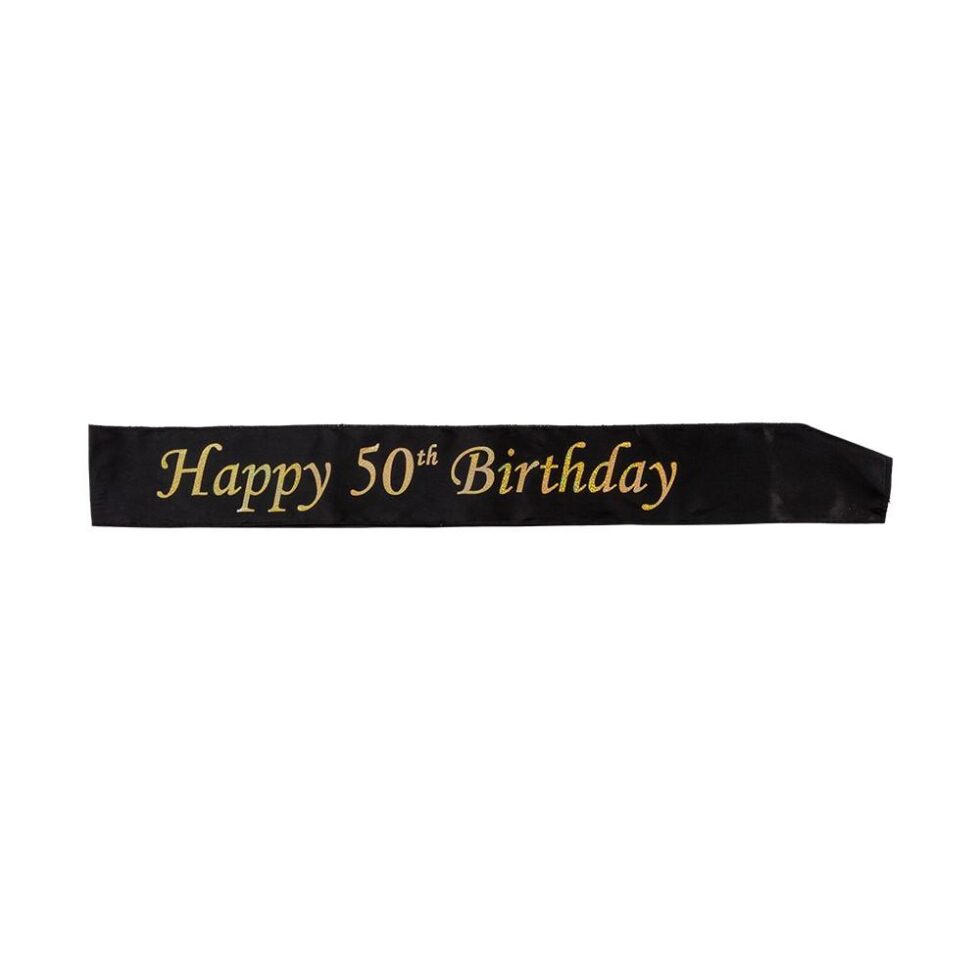 Festbånd - Happy 50 th Birthday