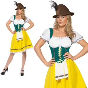 Oktoberfestkjole gul