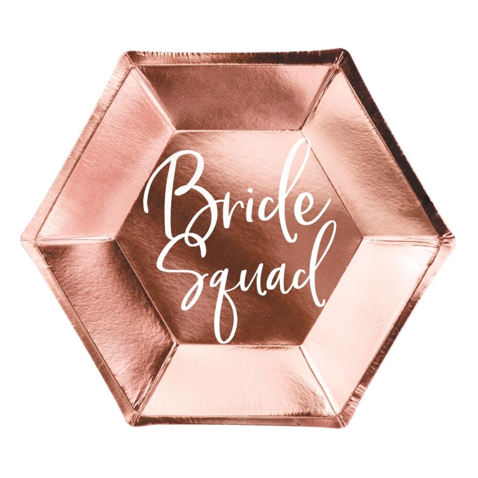 Papptallerkener, Bridesquad – 6 stk