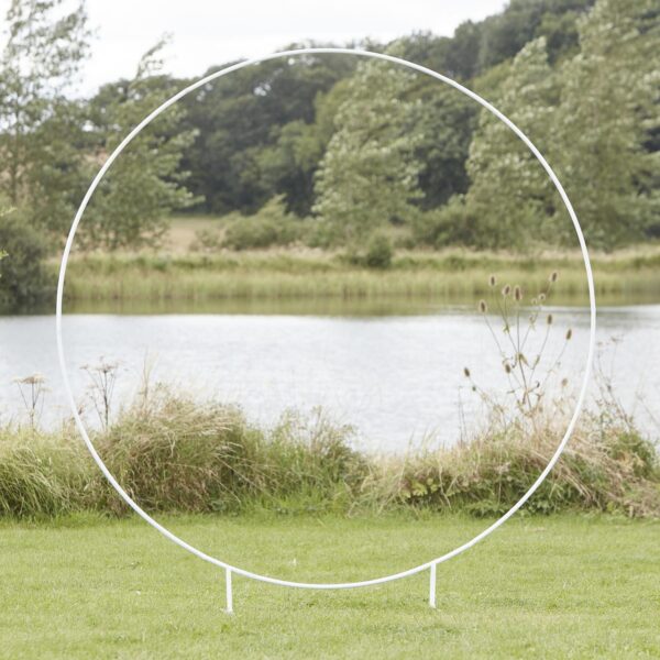 Eventbue rund, hvit - 2 meter