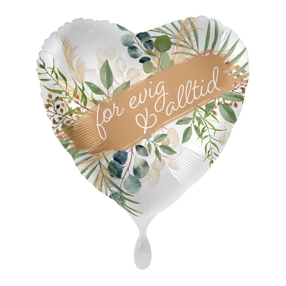 Folieballong, botanisk banner - For evig og alltid