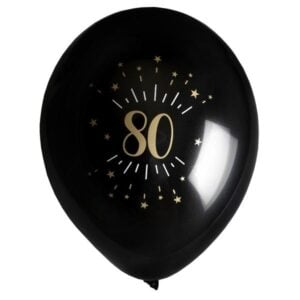 Ballonger svart 80, 23 cm - 8 stk