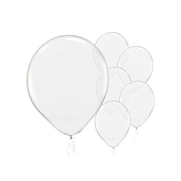 Ballonger gjennomsiktige, 12 cm - 72 stk
