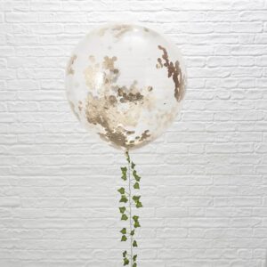 Gigantiske konfettiballonger, rosegull – 3 stk