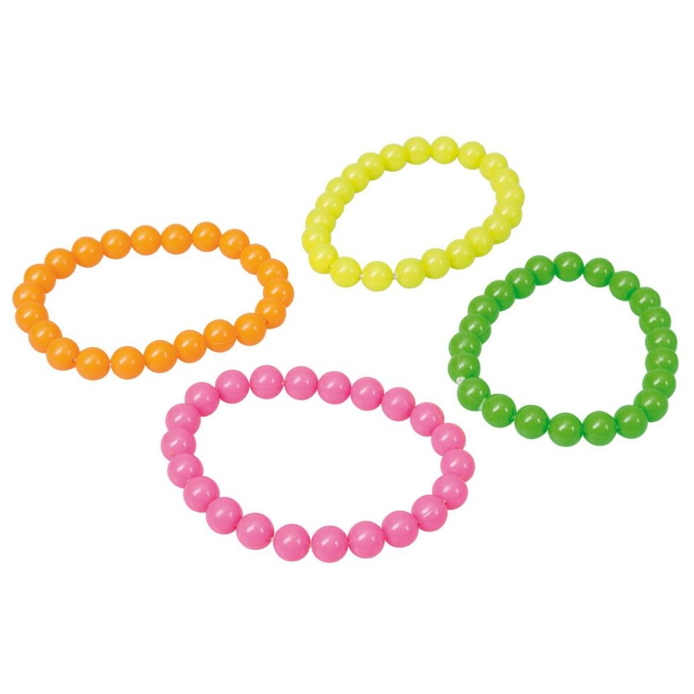 Perlearmbånd UV neon