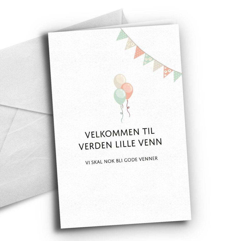 Kort - Velkommen til verden lille venn