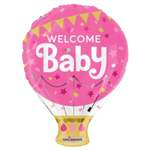 Folieballong, Welcome baby luftballong - rosa