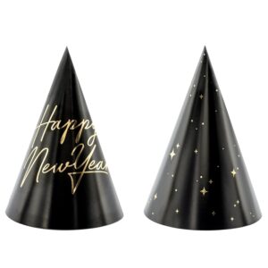 Partyhatter, Happy New Year - 6 stk