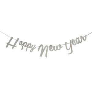 Bokstavbanner sølv – Happy new year