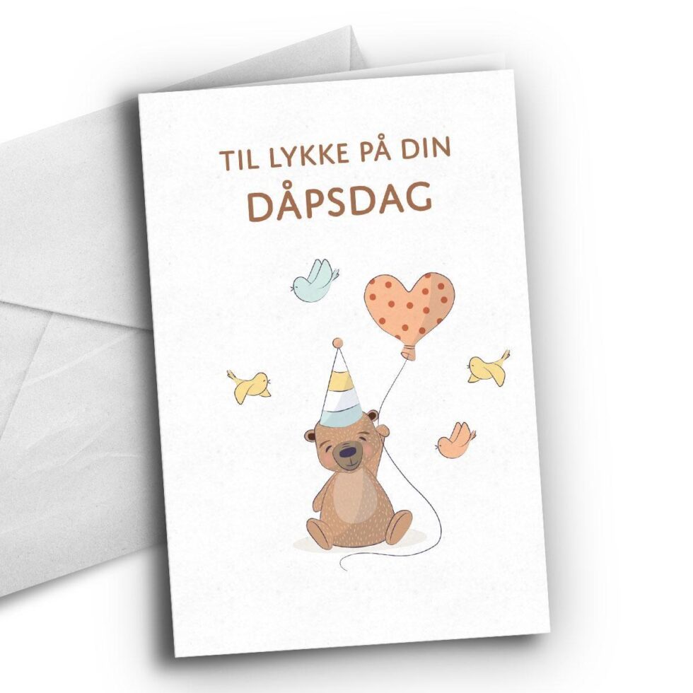 Kort - Til lykke på din dåpsdag