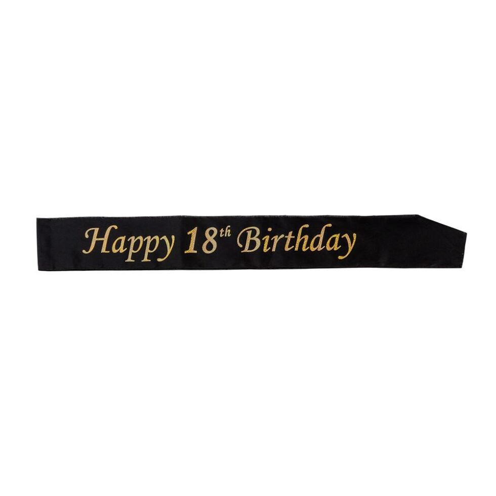 Festbånd - Happy 18 th Birthday