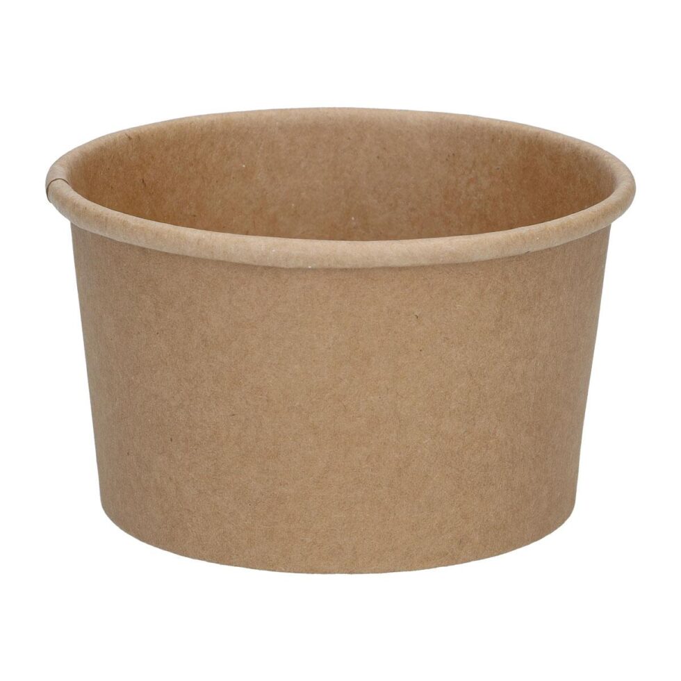 Isbeger papp, brun 120 ml - 50 stk