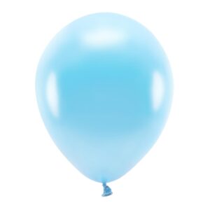 Ballonger metallic lys blå, 30 cm - 100 stk