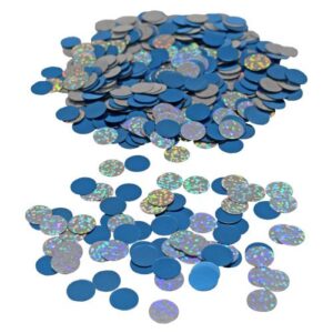 Bordkonfetti blå og sølv