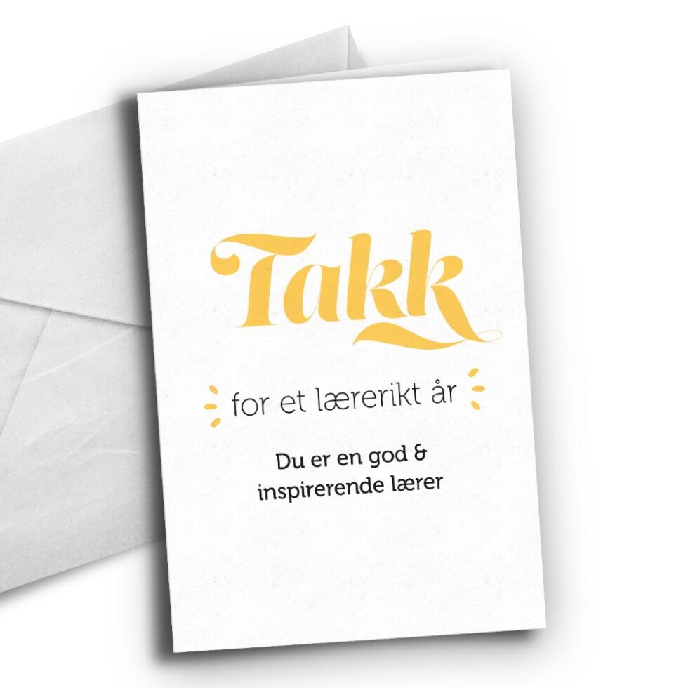 Kort - Takk for et lærerikt år