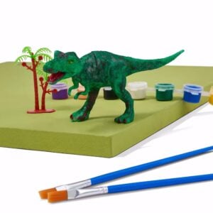 Aktivitetspakke, dinosaurer til å male på - 5 stk