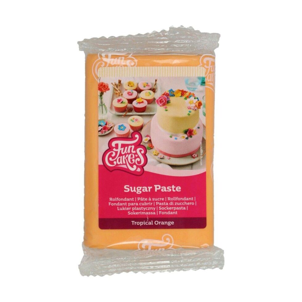 Fondant, 250g - Lys oransje