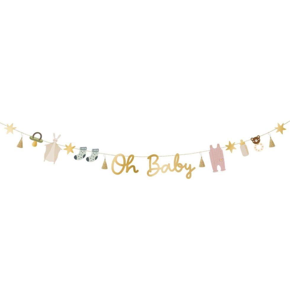 Banner, Oh baby med søte figurer - 2,5 m