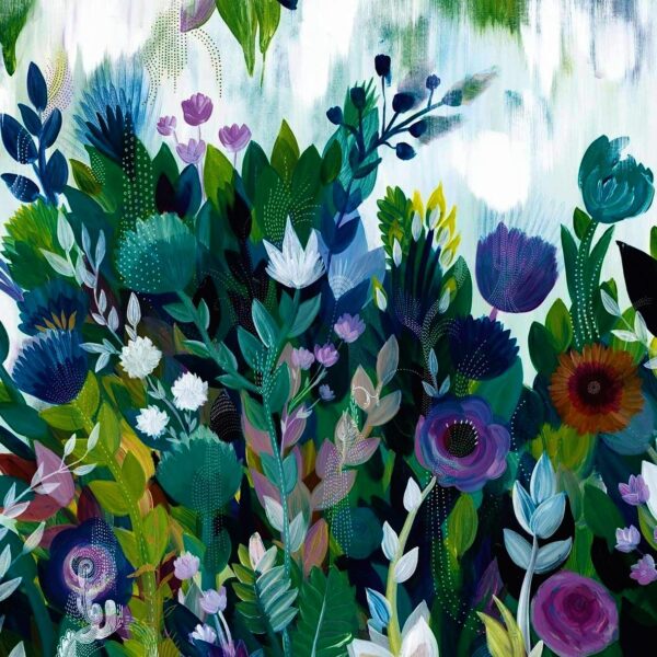Servietter lunsj, mørk blomstereng – 20 stk