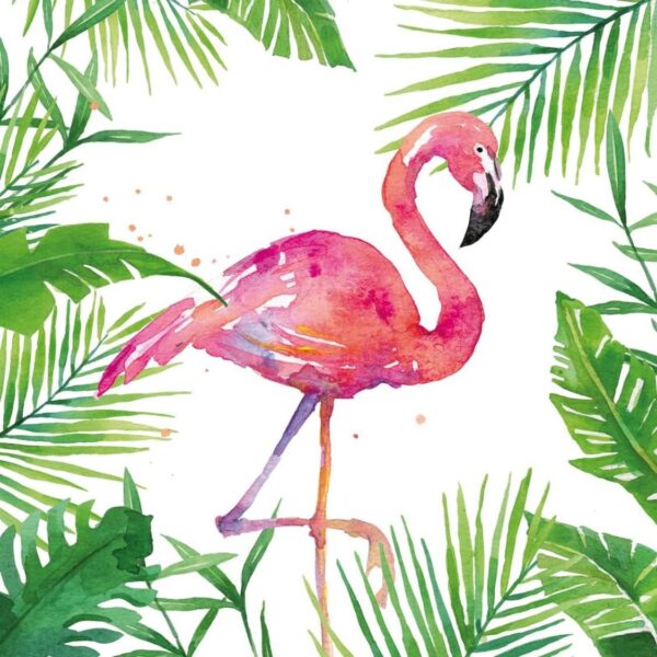 Servietter lunsj, tropisk flamingo – 20 stk