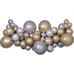 Ballongbue, gjør det selv - Metallic chrome gull og sølv