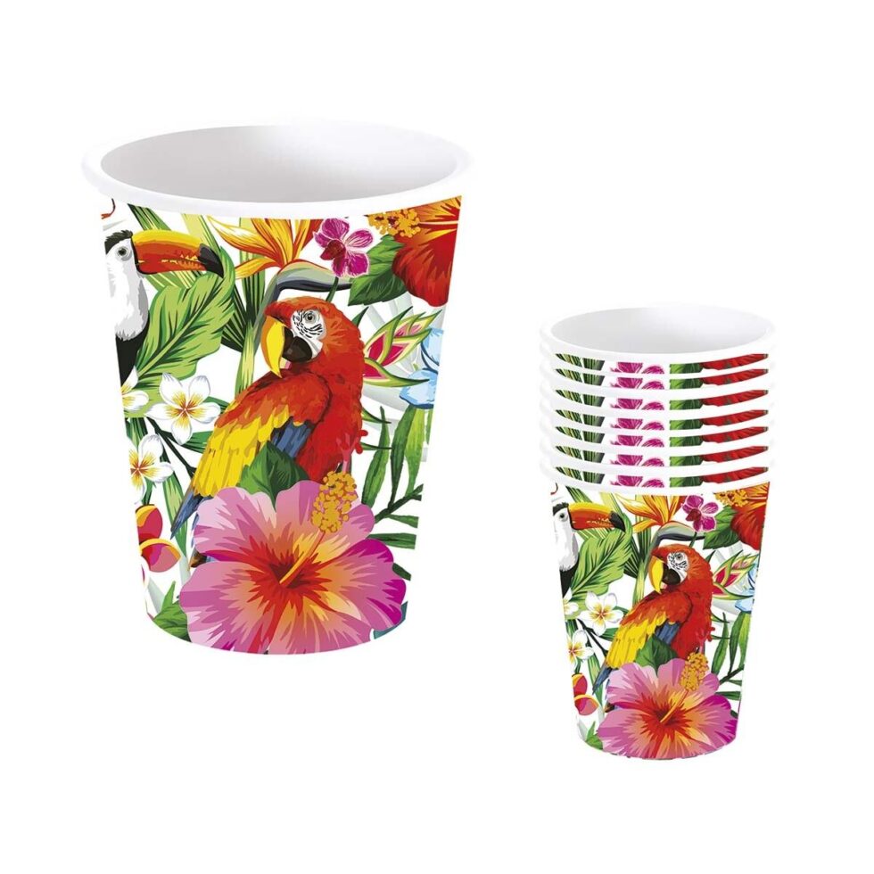 Pappkopper, tropisk hawaii - 6 stk