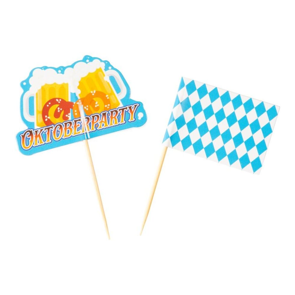 Cocktailflagg oktoberfest med øl - 20 stk