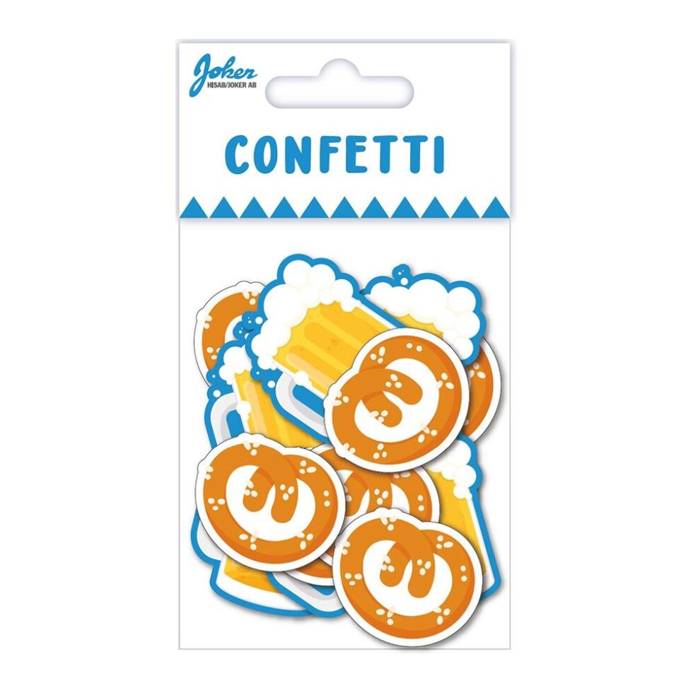 Bordkonfetti, oktoberfest kringler og øl - 10 stk