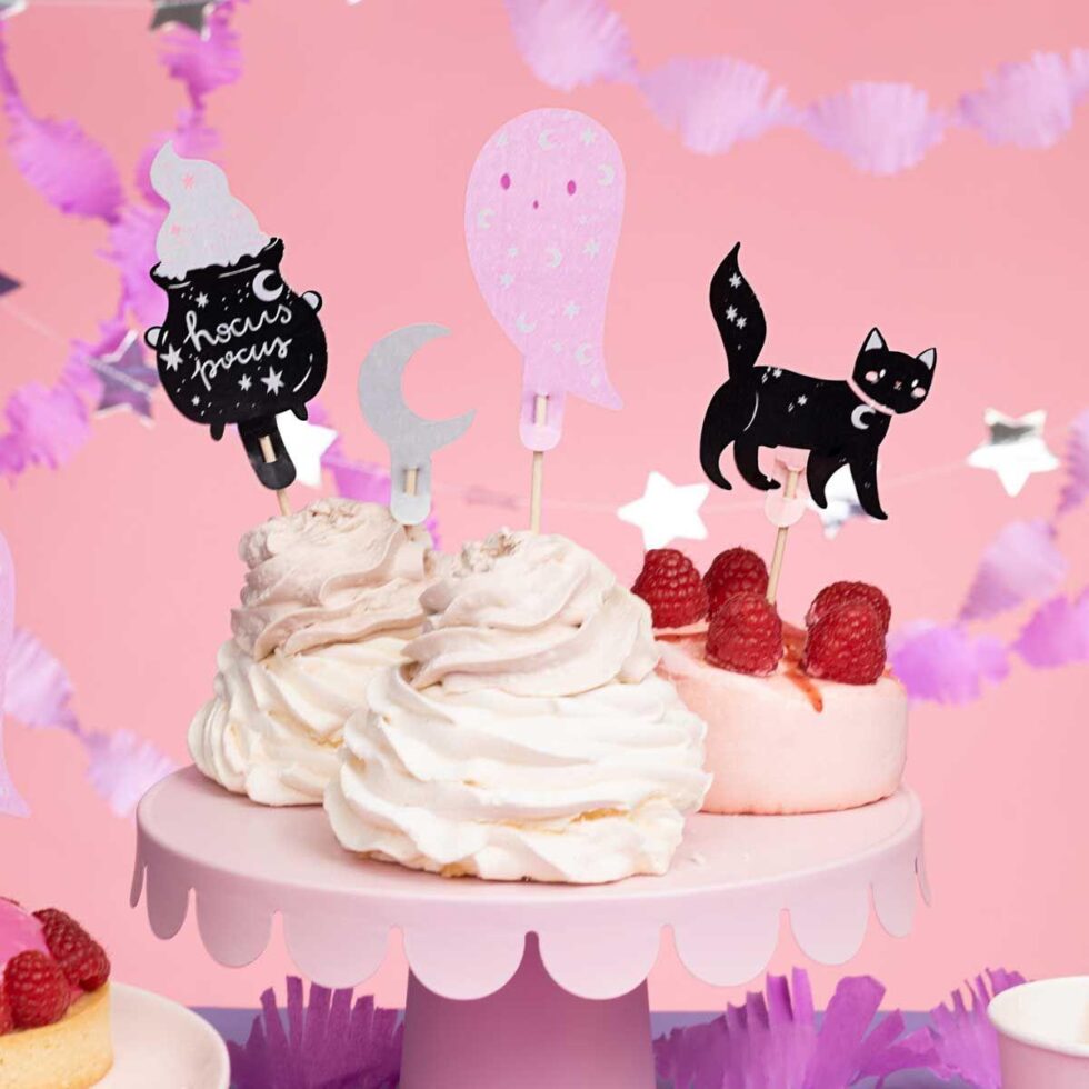 Cupcakepynt, hekser og spøkelse - 6 stk