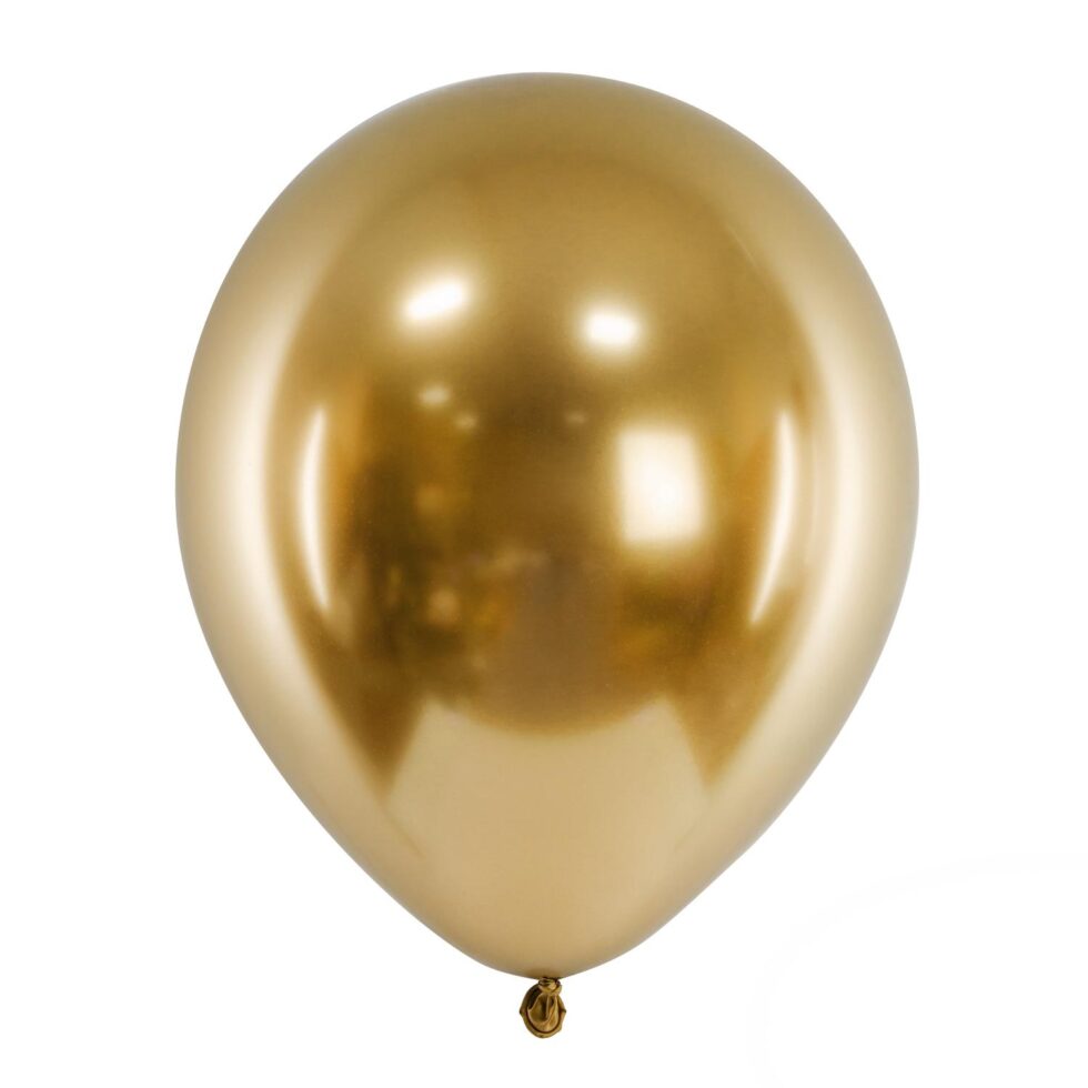 Ballonger chrome gull, 30 cm - 50 stk